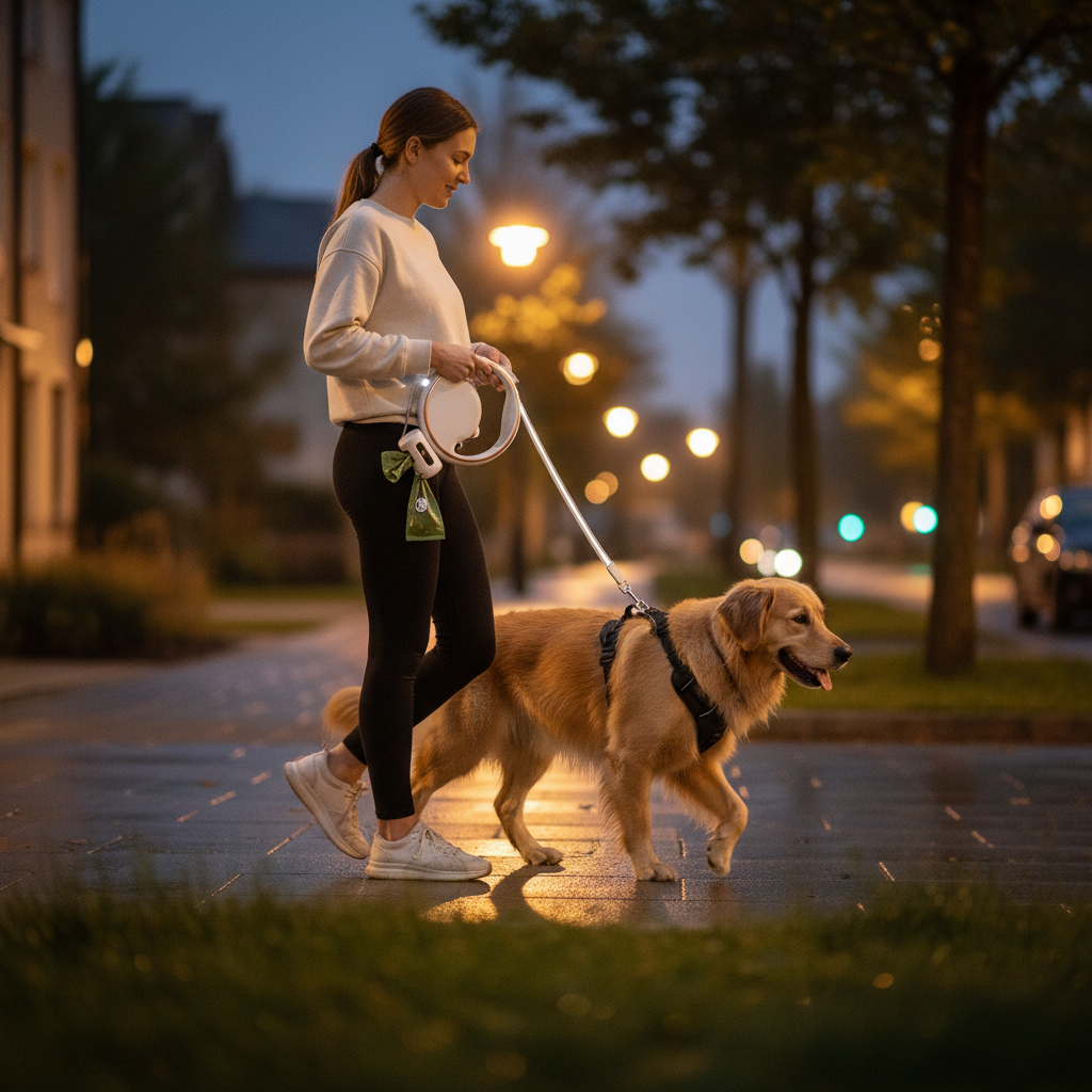 Evening walk scene
